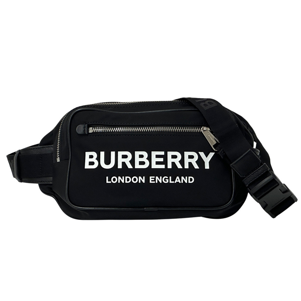 Burberry handbag for women and men, brand name, body bag, waist nylon, black,...